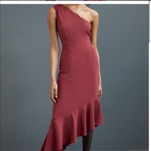 Anthropologie one shoulder dress